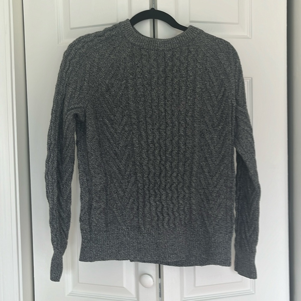 Grey Marled Cabled Sweater GAP women’s XS cotton